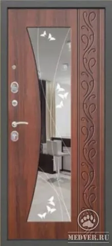 Декоративная входная дверь с зеркалом-8